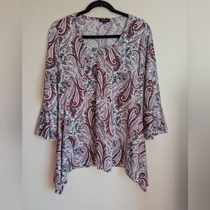 Verve Ami Paisley Print Blouse Size M